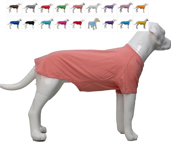 Lovelonglong Pet Clothing Dog Costumes Dachshund Clothes Blank T-Shirt Tee Shirts for Dachshund Dogs,Corgi 100% Cotton Lotuspink D-M