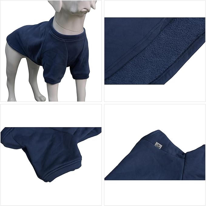 Lovelong Dog Sweatshirt - Cold Weather Pullover for Small, Medium & Large Dogs - Autumn & Winter T-Shirts - Haze-Blue