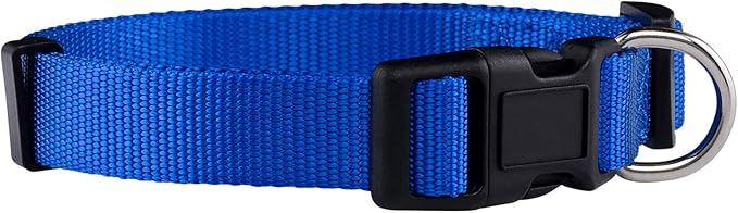 Native Pup Basic Nylon Dog Collar, Adjustable for Small, Medium, Large pet and Puppies Accessories, Cute Colors for Male, Female, boy, Girl, Puppy (Small, Dark Blue)