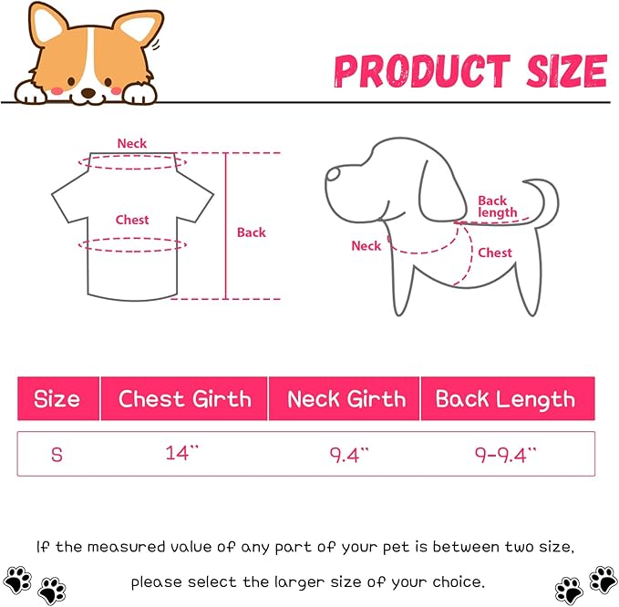 Jexine 6 Pack Chihuahua Dog T Shirt Girl Dog Puppy Clothes Breathable Outfit Pet Costume Summer Cat Clothes Dachshund Puppy Accessories Printed Shirts(Small)