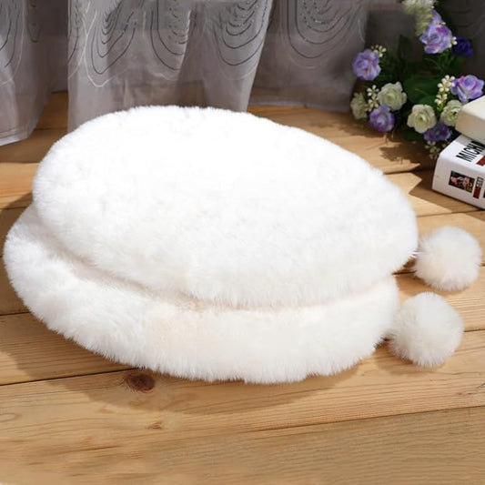 SHENGOCASE 2-Pack Oval 11" x 15" Faux Rabbit Fur Cat Condo Replacement Cushion. Cat Dog Bed Cushion Pad Mat, Pad for Window Perch Tree Tower, Carrier Cage Crate Kennel Furniture