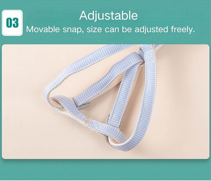 Adjustable Rabbit Harness Leash Bunny Harness for Pet Walk Running Jogging Leash Harness for Bunny Cat Puppy Kitten Ferret and Other Small Pet (Pink,Small)