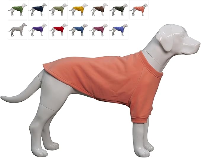 Lovelonglong Sweatshirt Cold Weather Pullover Autumn and Winter T-Shirts for Small Medium Large Size Dogs Lobster-Pink 4XL