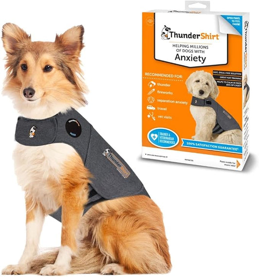 ThunderShirt for Dogs, Large, Heather Gray Classic - Dog Anxiety Relief Calming Vest