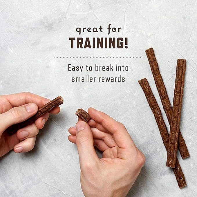 Rocco & Roxie Soft Dog Treats - Beef Jerky Sticks for Senior Dogs & Puppies - Best Training Treats for Small, Medium & Large Breeds - 1lb