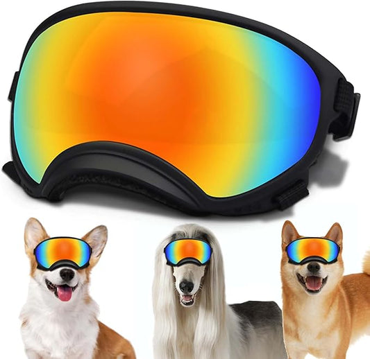 Small Dog Sunglasses with Adjustable Strap UV Protection, Winproof Dog Puppy Sunglasses, Suitable for Small Dog Pet Glasses, Dogs Eyes Protection，Soft Dog Goggles