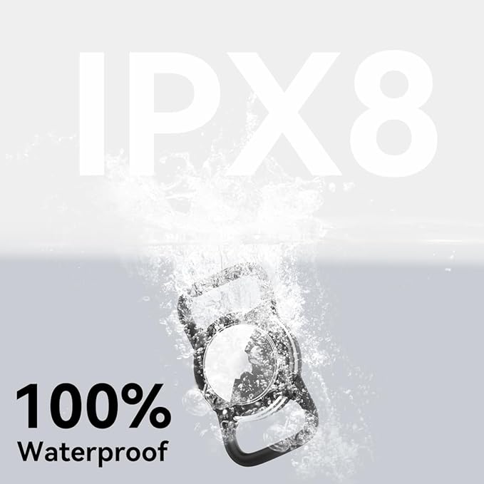 Waterproof Air tag Holder for Dog Collar, Silicone & ABS Air tag Holder for Dog & Cat Collars, Ultra-Durable, Lightweight and Protective Air tag Case (Black & Black, Regular)