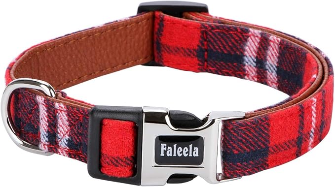 Faleela Soft &Comfy Bowtie Dog Collar,Detachable and Adjustable Bow Tie Collar,for Small Medium Large Pet (M, Red)