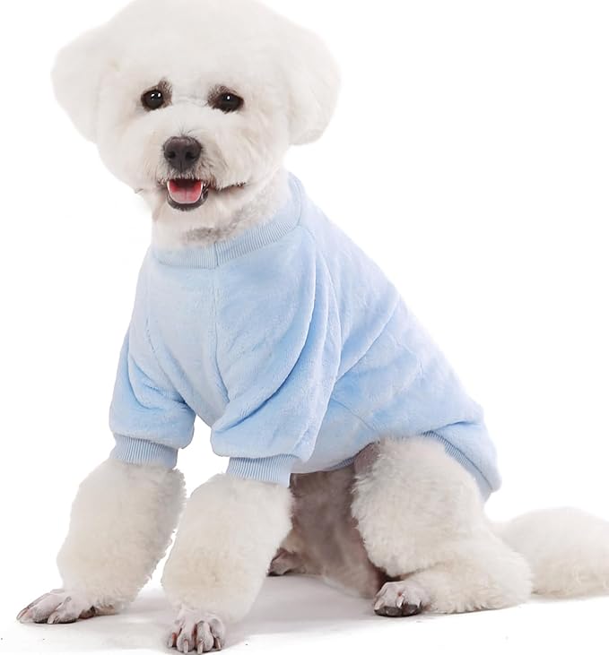 FabriCastle Dog Sweaters, 3-Pack Dog Clothes for Small Dogs Girl & Cats, Soft and Warm Pet Coats XXS - XXL, Winter Pet Jackets, Doggy Apparel Costumes Outfits (Ballet Pink,SkyBlue,Peach, XX-Large)