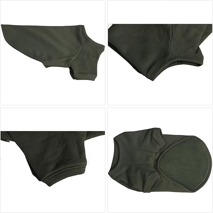 Lovelonglong Sweatshirt Cold Weather Pullover Autumn and Winter T-Shirts for Small Medium Large Size Dogs Army-Green XL