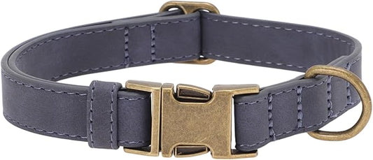 Dog Collar, Soft PU Durable Heavy Duty Dog Collar with Quick Release Metal Buckle, Puppy Collar, Adjustable Collar for Dogs, Small, Blue