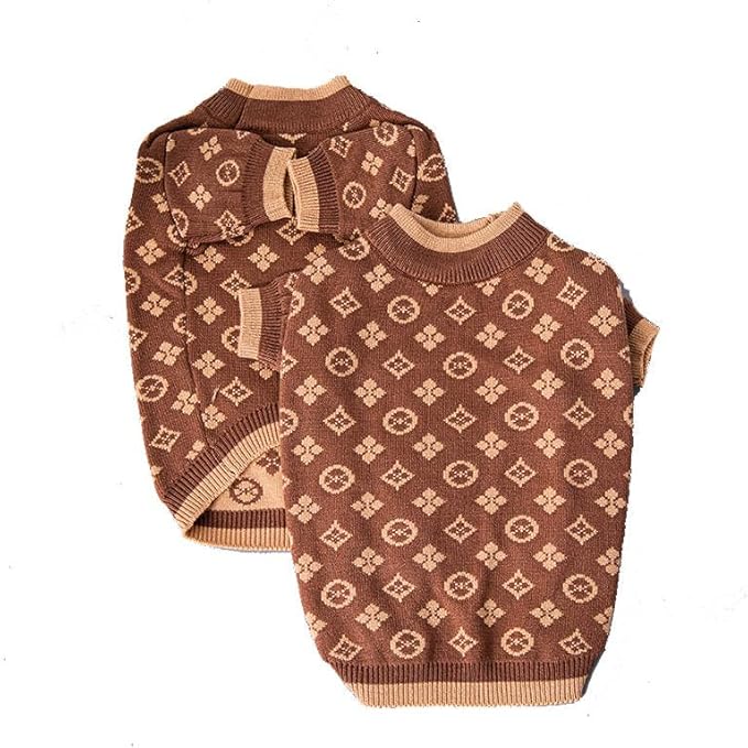 Designer Dog Clothes Sweater Shirt Outfit Small XS Teacup Cute Dogs Puppies French Bulldog Dachshund Chihuahua Cats Maltese Boy Girl (XX-Large, Chewypawtton)