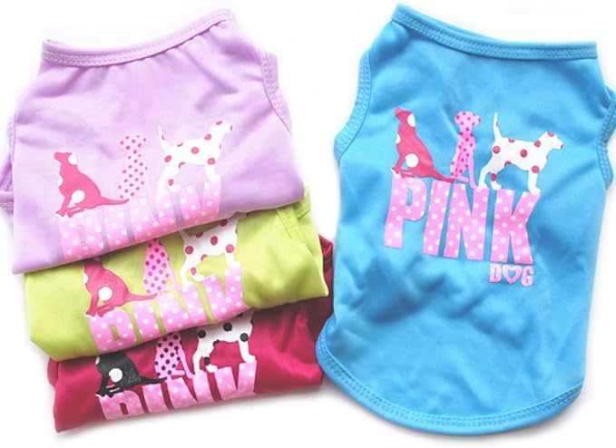Cute Dog Shirt for Small Medium Puppy, Cat Apparel for Boy|Girl Dog Clothes, Christmas New Year Fashion Female Outfit