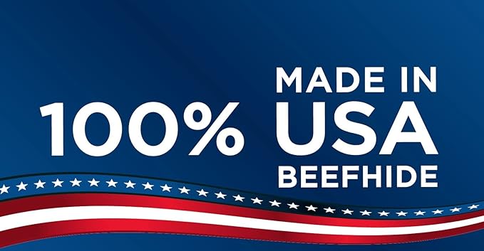 Pet Factory 100% Made in USA Beefhide 8" Rolls Dog Chew Treats - Natural Flavor, 2 Count/1 Pack