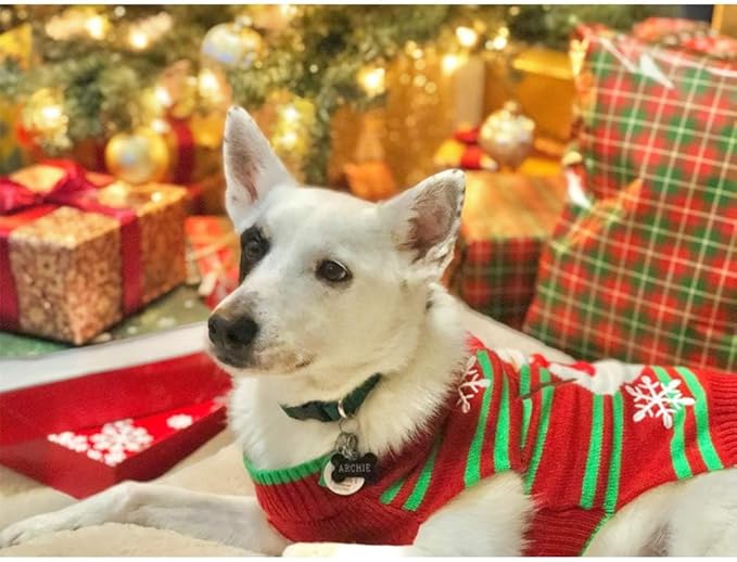 NACOCO Dog Snow Sweaters Thick Snowman Sweaters Xmas Dog Holiday Sweaters New Year Christmas Sweater Pet Clothes for Small Dog and Cat(Thick Snowman, S)