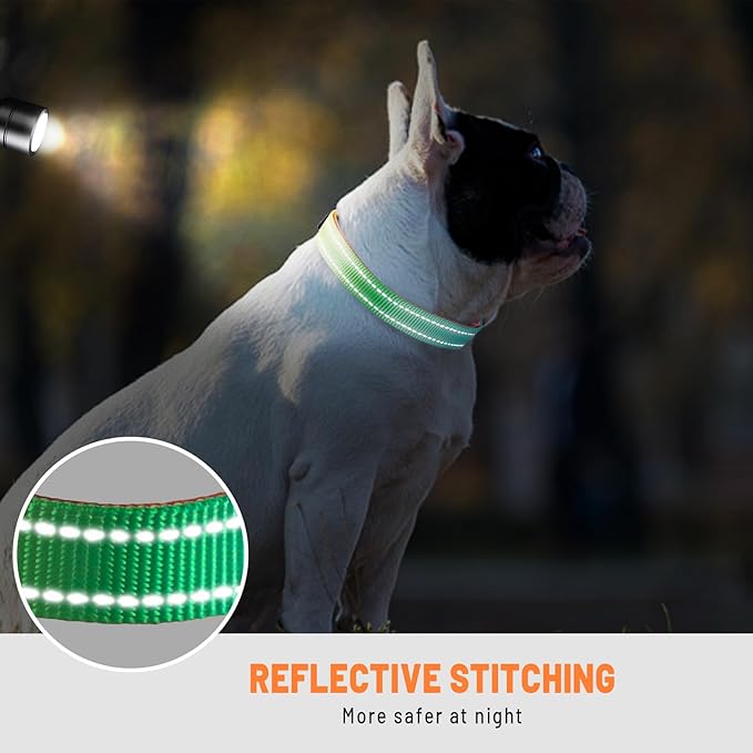 Dog Collar Cute Flower, Reflective Adjustable Basic Collars for Girl Female Small Medium Large Dogs Walking Running(X-Small,MultiRainbow)