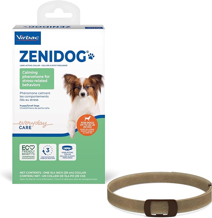 ZENIDOG Long-Acting Collar-Dog Calming Pheromone Collar for Stress Relief - Lasts up to 3 Months by Virbac
