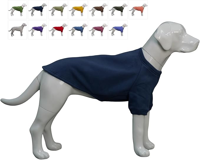 Lovelong Dog Sweatshirt - Cold Weather Pullover for Small, Medium & Large Dogs - Autumn & Winter T-Shirts - Haze-Blue