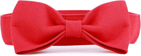 Segarty Dog Bowties for Medium Large Dogs, Adjustable Red Bowtie Collar, Durable Dog Neck Tie Tuxedo Comfortable Cotton Pets Bows Grooming Accessories for Formal Wedding Holiday Birthday Valentines