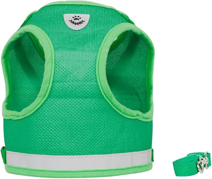 FEimaX Dog Harness and Leash Set for Walking, Soft Mesh Adjustable Easy Control Lightweight Cat Vest Harnesses with Reflective Strips, Escape Proof Small Dogs Cats Vests