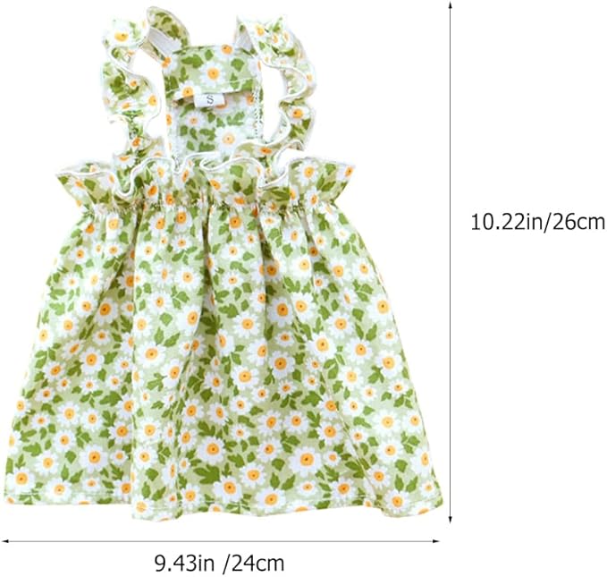 Floral Dog Dress Dogs Cats Cute Princess Puppy Kitten Skirt Pet Clothes Chihuahua Yorkies Dog Birthday Dress Spring Outfits Pets