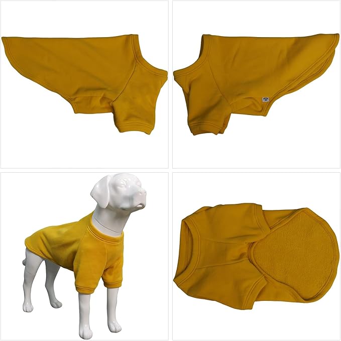 Lovelonglong Sweatshirt Cold Weather Pullover Autumn and Winter T-Shirts for Small Medium Large Size Dogs Ginger M