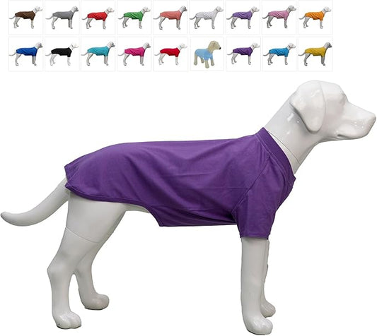 Lovelonglong Pet Clothing Dog Costumes Dachshund Clothes Blank T-Shirt Tee Shirts for Dachshund Dogs,Corgi 100% Cotton Purple D-S