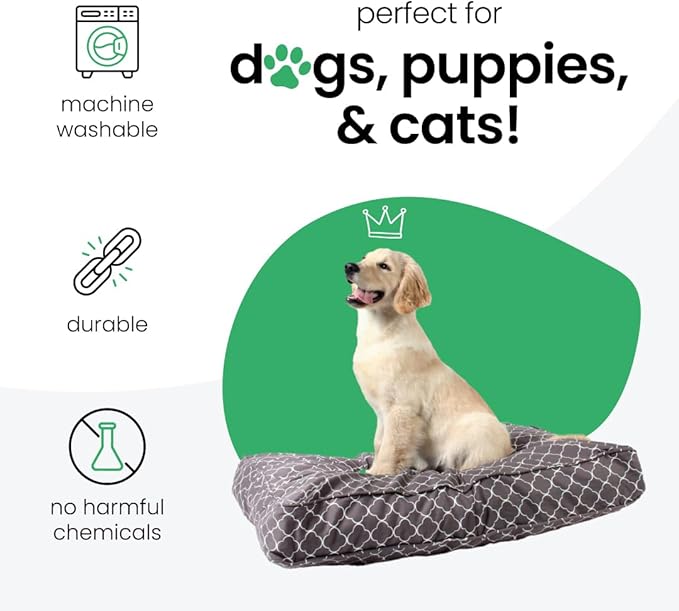 Molly Mutt Medium to Large Dog Bed Cover- Clark Gable Print - Measures 27”X36”X5’’ - 100% Cotton - Durable - Breathable - Sustainable - Machine Washable Dog Bed Cover (Dd70b)