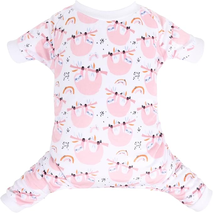 CuteBone Sloth Soft Puppy Pajamas Cute Dog Pjs Fall Jumpsuit Pet Clothes Apparel P263XL X-Large