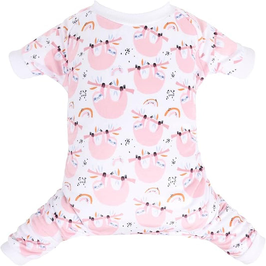CuteBone Sloth Soft Puppy Pajamas Cute Dog Pjs Fall Jumpsuit Pet Clothes Apparel P263XL X-Large
