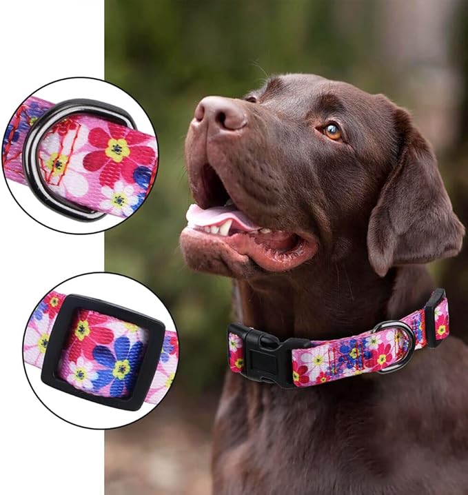 Rhea Rose Dog Collar Special Design Personalized Cute Girl Soft Collars Sunflower, Small