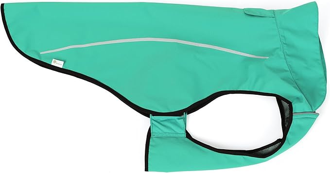 Mile High Life Dog Raincoat, Adjustable Waterproof Reflective Rain Jacket for Small Medium Large Dogs, Lightweight Breathable Pet Rain Coat with Leash Hole(Green,S Chest 22-25")