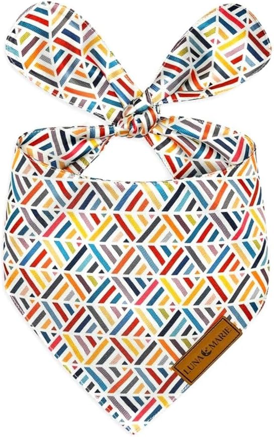 Luxury Pet Birthday Bandanas -Premium & Silky Poly Fabric | 100% Handmade | Custom Shape Dual Layered (Xena, Small)