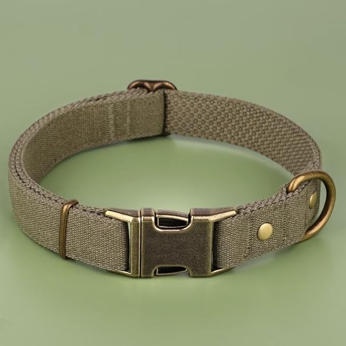 PET ARTIST Dog Collars for Small Dogs, Heavy Duty Dog Collar with Quick Release Metal Buckle, Soft Padded Nylon, Durable & Adjustable for Boy Gifts, Green, S (Fit 10-16")