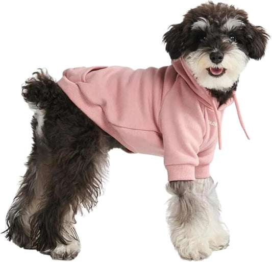 Spark Paws Dog Hoodie - Premium Quality, Buttery Soft, Superior Comfort and Fit, Calming Fleece Interior, Suitable for All Breeds - Dusty Pink - M