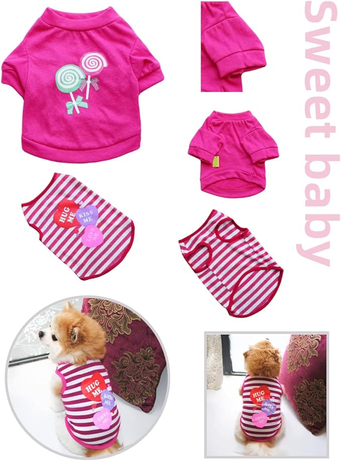 Dog Clothes Girl Pet Cat Clothes Puppy Sweater Summer Tshirts Dachshund Dogs Clothing Female Chihuahua Puppy Apparels