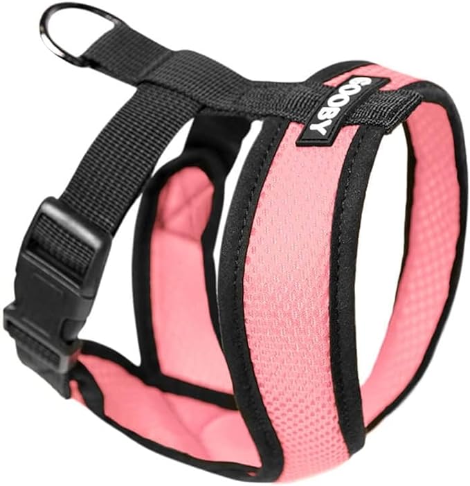 Gooby Comfort X Head-in Harness – Small Dog Harness for Toy Breeds (5–9 lbs), Pink, Small
