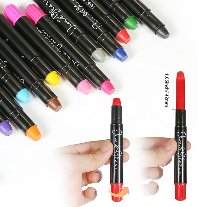 Jim&Gloria Washable Dog Hair Dye Markers, Pet Safe Grooming Kit, Temporary Fur Paint Animal Pens for Small to Large Boy and Girl Puppy Stuff Accessories, Birthday Gifts to Cat Lovers Set of 12 Color