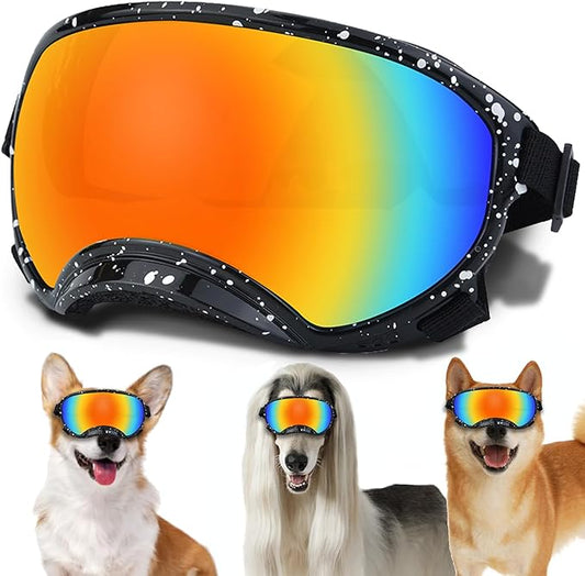 Small Dog Sunglasses with Adjustable Strap UV Protection, Winproof Dog Puppy Sunglasses, Suitable for Small Dog Pet Glasses, Dogs Eyes Protection，Soft Dog Goggles