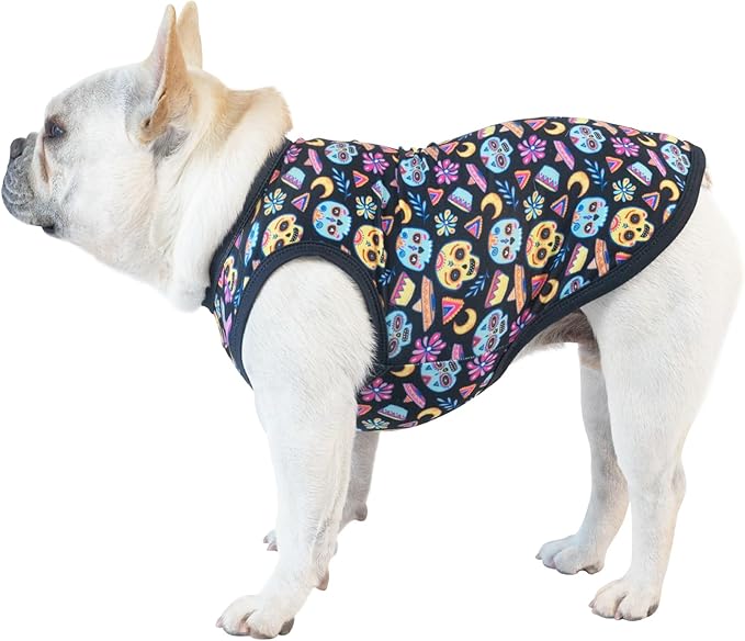 CuteBone Halloween Dog Shirts 2-Pack Soft Pet Clothes Breathable Summer Vest for Small Puppy and Stretchy Cat Apparel 2BX07M