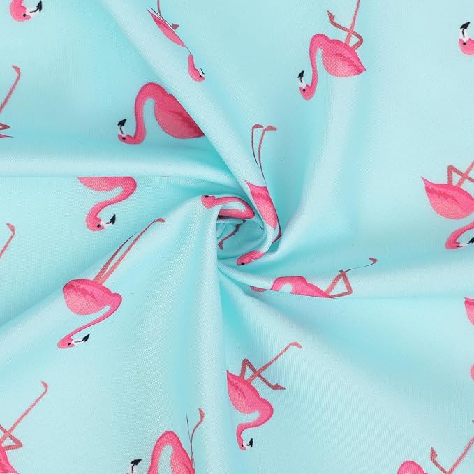 HDE Dog Swim Trunks Hawaiian Board Shorts Beach Pool Swimsuit for XS to XXL Dogs Party Like a Flock Star - S