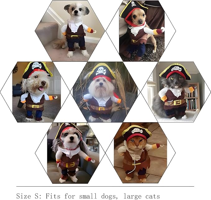 NACOCO Pet Dog Costume Pirates of The Caribbean Style (Small)