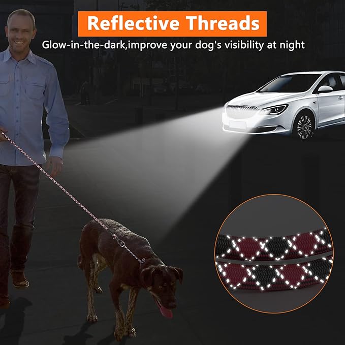 NTR Long Leash, 100FT Leash for Large Breed Dogs with Swivel Lockable Hook and Padded Handle, Pink Dog Lead for Walking, Hunting, Camping, Yard