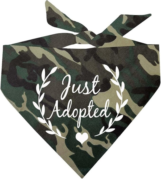 Just Adopted Dog Bandana (20 Camo, One Size)