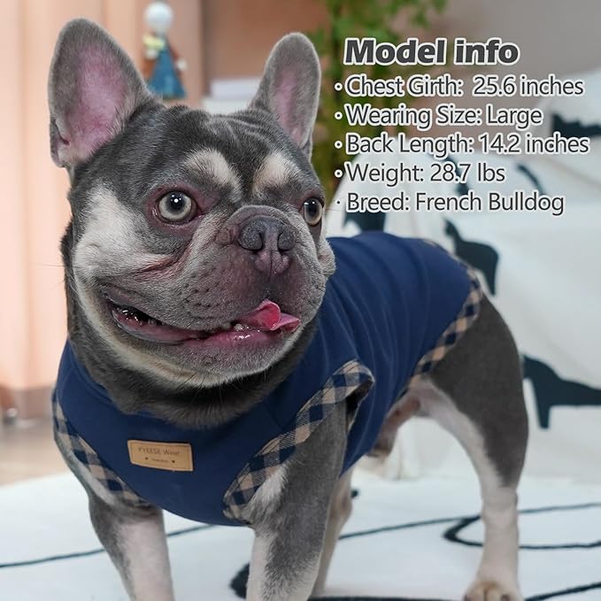 KYEESE 2Pack Dog Shirt Sleeveless Puppy T Shirt Pet Sweatshirt Fleece Canine Coats Lightweight Dog Clothes Vest Soft Sweater for Small Pups, Navyblue+Green, X-Large