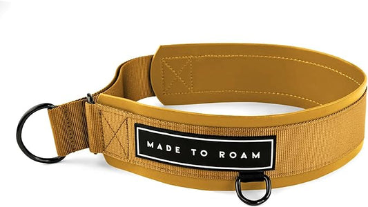 MADE TO ROAM Premium Everyday Dog Collar - Martingale Style No Pull Vegan Leather Collar, Heavy Duty and Lightweight for Small, Medium, Large Dogs (Michigan Autumn, Size 12)