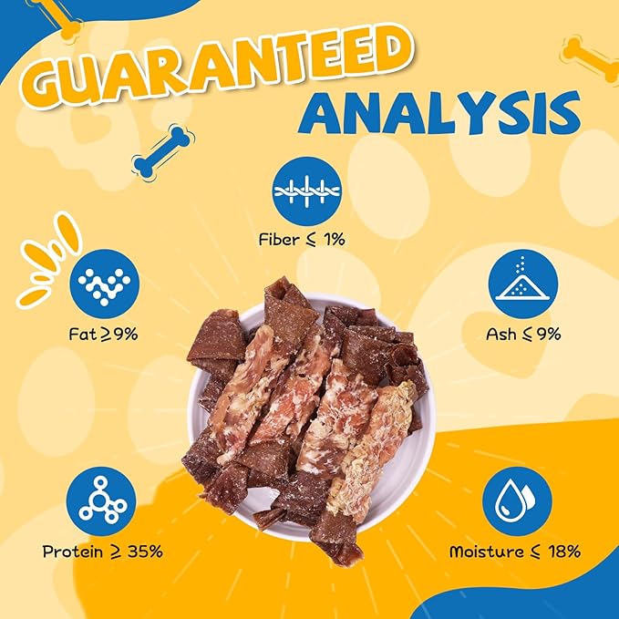 Dog Treats, Made with Real Chicken and Beef Meat, Healthy Dog Chew w/Glucosamine Chondroitin, High Protein, Rawhide Free