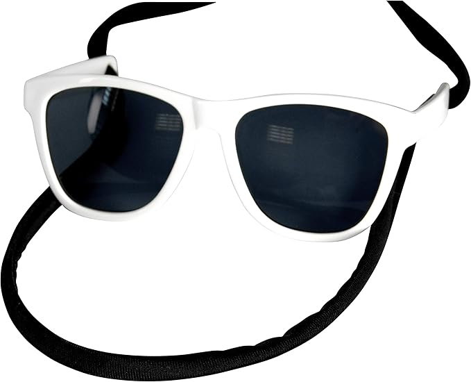 G014 Dog Cat Pet 80s Sunglasses Goggles for Small Breeds up to 15lbs (2-Pack Black+White)