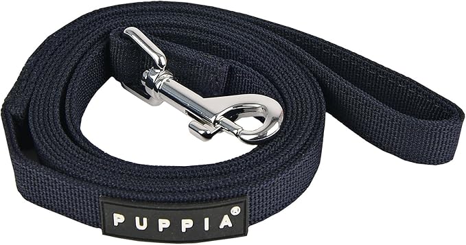 Puppia Two Tone Dog Lead Strong Durable Comfortable Grip Walking Training Leash for Small & Medium Dog, Navy, Large