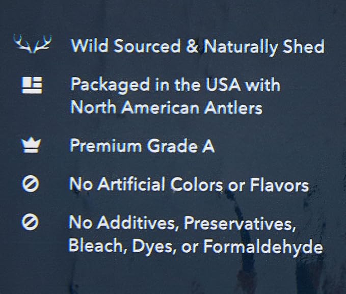 Amazon Brand - Wag Dog Elk Antler Chew, Naturally Shed, Whole, Large 8-9.5 inches, Long Lasting for Aggressive Chewers, Best for Dogs 30-45 lbs, 3.60 Ounce (Pack of 1)